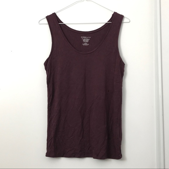 Majestic Filatures Burgundy Scoop Neck Tank Top - Picture 1 of 5